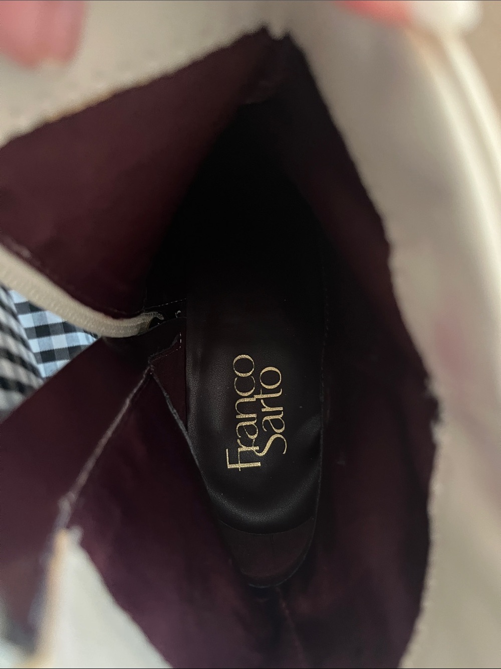 Franco Sarto Cream  Ankle Boots - Smooth Block Heel - Picture 5 of 7